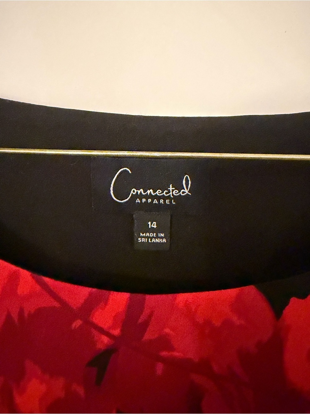 connected apparel Red Floral Midi Sheath Dress - Picture 4 of 6